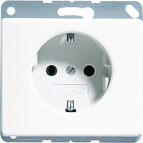 SCHUKO-Steckdose, 16 A 250 V ~, Berührungsschutz   / Art. SL 520 KI SW