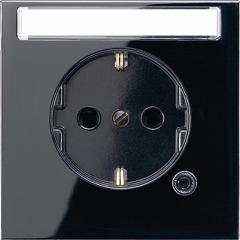 SCHUKO-Steckdose, 16 A 250 V ~, Berührungsschutz, Schriftfeld, Funktionsanzeige   / Art. LS 520 NAKO SW