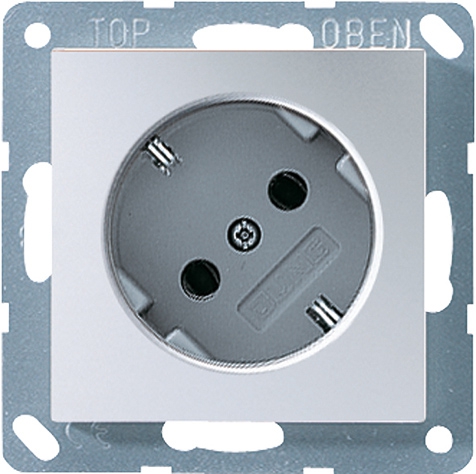 SCHUKO-Steckdose, 16 A 250 V ~, 45°, Berührungsschutz   / Art. A 520-45 KI AL