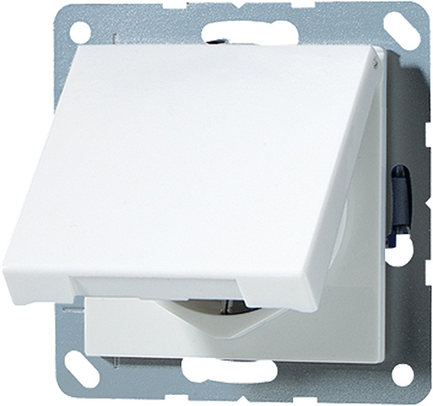 SCHUKO-Steckdose, 16 A 250 V ~, Klappdeckel, bruchsicher   / Art. AS 520 BFKL WW