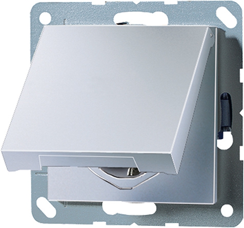 SCHUKO-Steckdose 16A 250V~, Klappdeckel / Art. A 520 KL AL