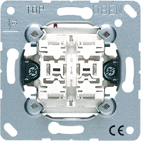 Doppel-Taster, 10 AX, 250 V ~, 2 Schließer mit Beleuchtung, Glimmlampen 94   / Art. 535 U5
