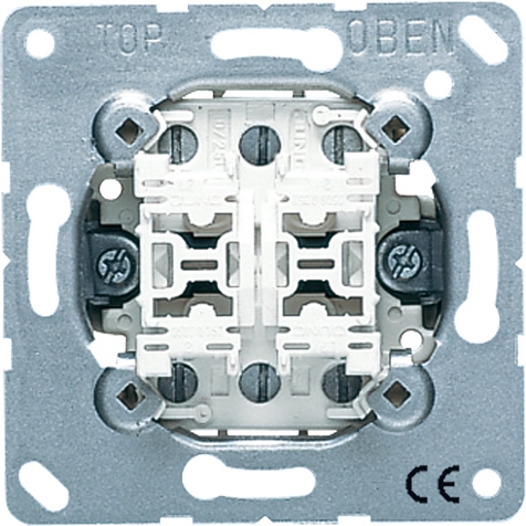 Multi-Switch, 10 A, 250 V ~, Doppel-Taster, 2 x 2 Schließer und Nullstellung   / Art. 532-4 U