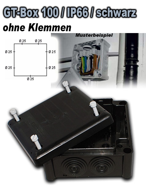 GT Box 100 /  IP66 ohne Klemmen / schwarz