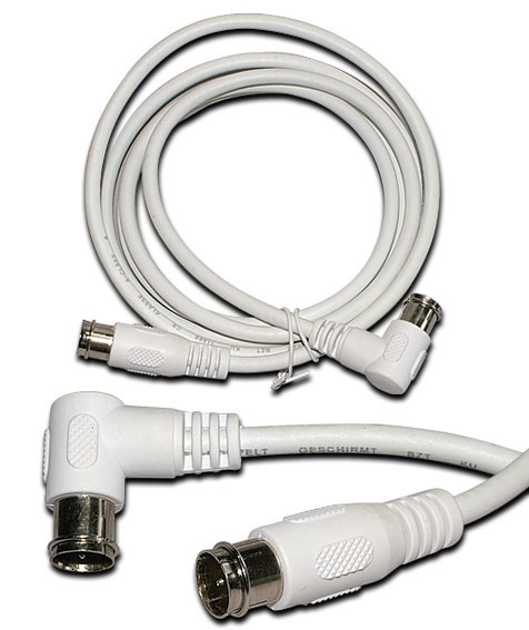 SAT Anschlusskabel - Quick-F-Stecker gerade - Quick-F-Winkelstecker 2,5 m