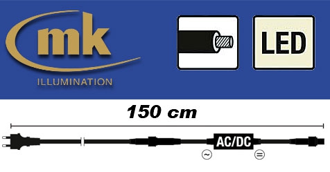 QuickFix® LED-Zuleitung für den Aussenbereich IP67 / 150cm / schwarz