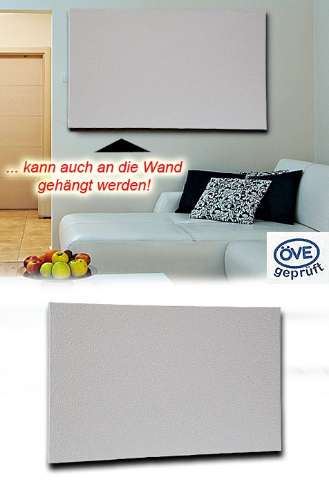 Infrarotheizpaneel Victory HVH600 mit 1,5m Zuleitung und Uni-Stecker weiß - für die Wand- und Deckenmontage IP44 / 600W / 230V / für 15-30 m3 / 12240 x 612 x 30 mm