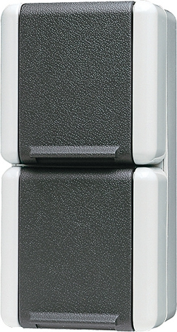 SCHUKO-Steckdose, 2fach, 16 A, 250 V ~, verdrahtet, 2 Leitungseinführungen   / Art. 822 W