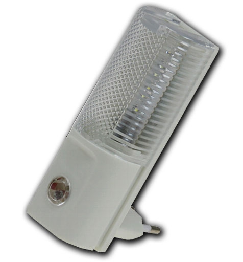 LED Nachtlicht mit Tag/Nacht-Sensor 230V mit kaltweißen LEDs / 1W