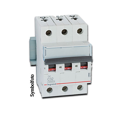 Legrand Leitungsschutzschalter TX3 LS C32A / 3-polig / 10kA / 3-modulig / 400VAC / Kennlinie C
