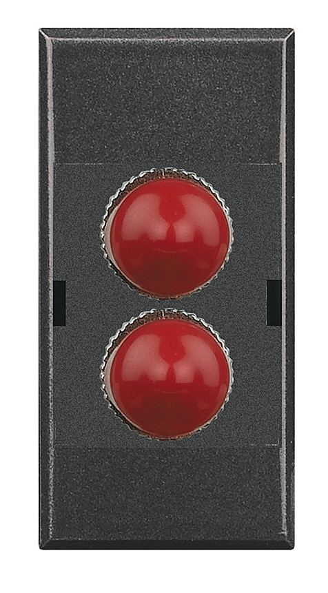 Glasfasersteckdose für ST Fiberoptik-Stecker duplex 1-modulig Anthrazit