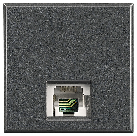 Telefondose RJ11 Cat. 3 K10 2-modulig Anthrazit