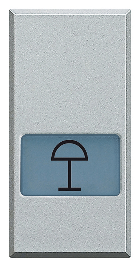 Symbolwippe für Axialschalter bedruckt mit  • Tischlampe •  1-modulig Aluminium