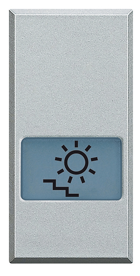 Symbolwippe für Axialschalter bedruckt mit  • Treppenlicht •  1-modulig Aluminium
