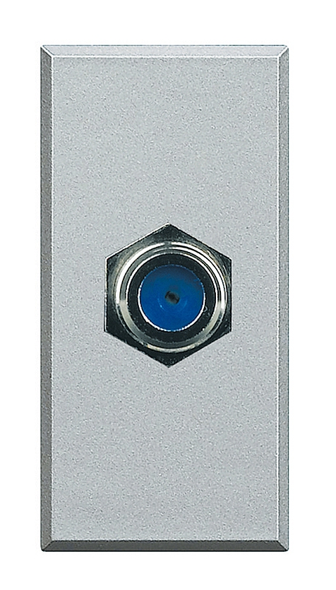 Steckdose für F-Connector, Impedanz 75 Ohm, Schraubbefestigung Aluminium