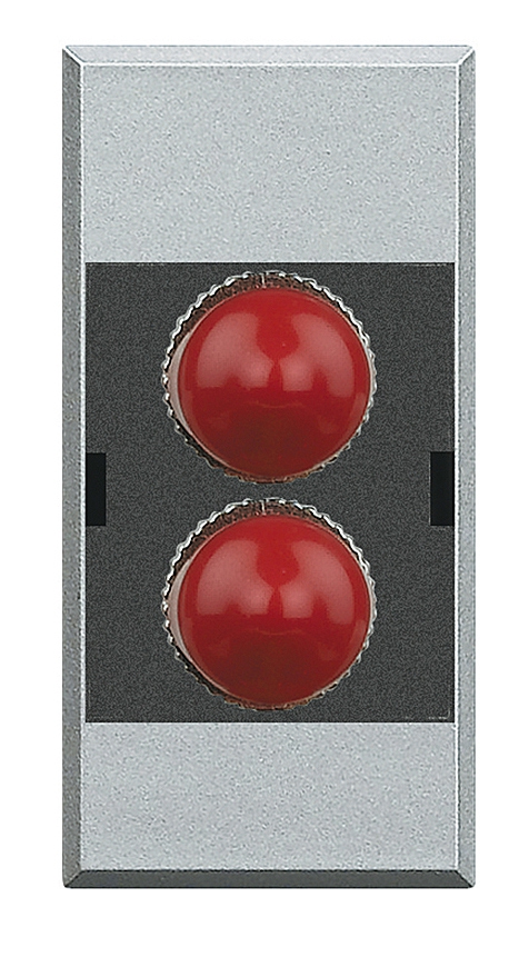 Glasfasersteckdose für ST Fiberoptik-Stecker duplex 1-modulig Aluminium