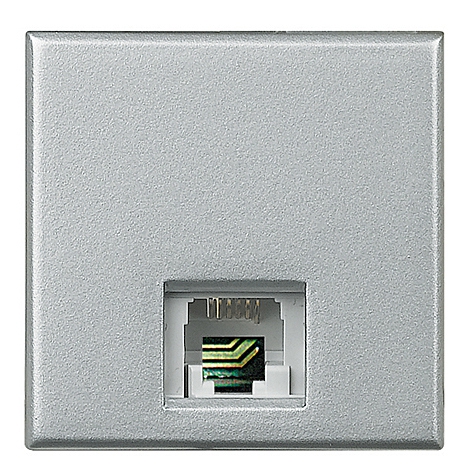 Telefondose RJ11 Cat. 3 K10 2-modulig Aluminium