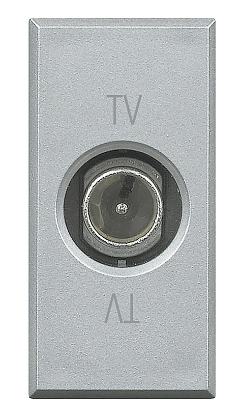 TV-Durchgangsdose Ø 9,5 mm / männlich / 1-modulig / Aluminium