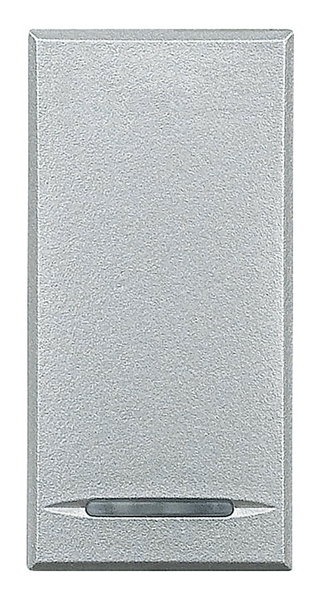 Wechselschalter 2-polig 16A 250V AC 1-modulig Aluminium