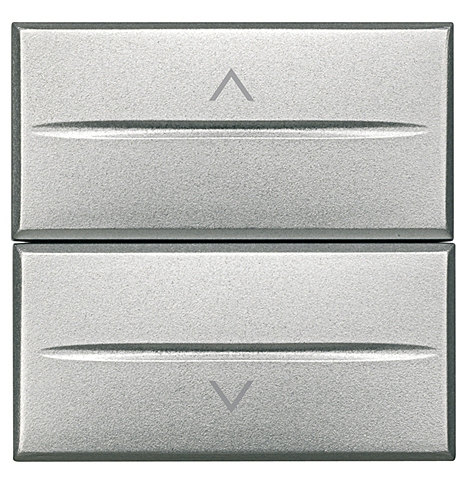 Rollladentaster 1-polig Schließer + 1-polig Schließer 10A 250V AC Aluminium