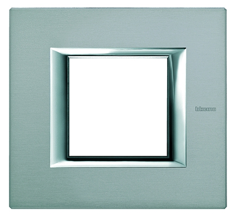 Rahmen rechteckig 3 Module Kompaktinstallation Mercurysilber