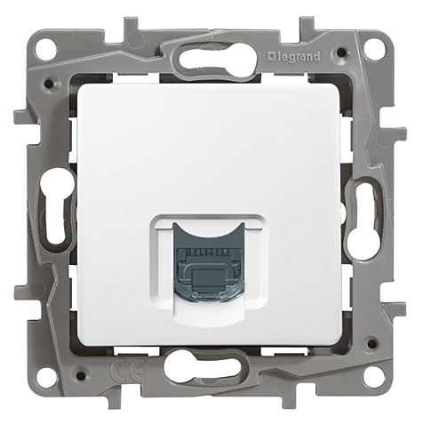 Niloe RJ45 Datendose Kategorie 6 STP ohne Spreizkrallen ultraweiß
