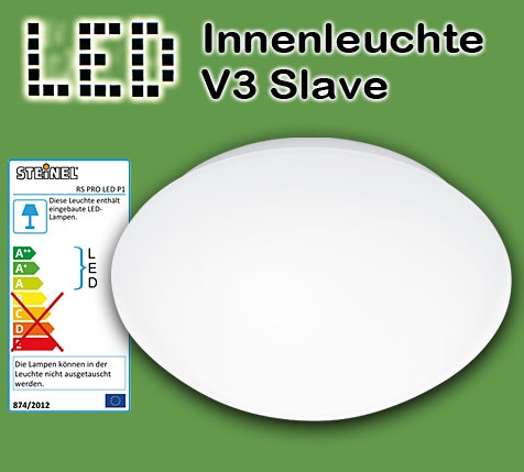 LED-Innenleuchte Slave warmweiß IP54 / 960 Lumen / 9 W / 3.000 K / Kunststoff opal