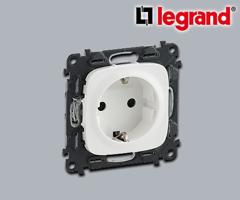 Legrand Valena Allure INMATIC Einsatz UP SCHUKO-Steckdose 16A 250V AC Ultraweiß glänzend