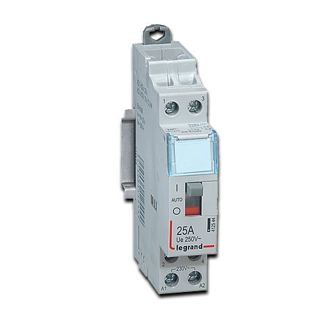Legrand CX3 Installationsschütz geräuscharm 2 Schließer 25 A 2-polig / 230 V AC - mit Handschalter