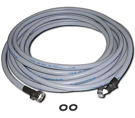 Waschmaschinen-Zulaufschlauch 3/8 Zoll - Metallmutter 3/4 Zoll 1,5 m w/w gebogen und fertig montiert