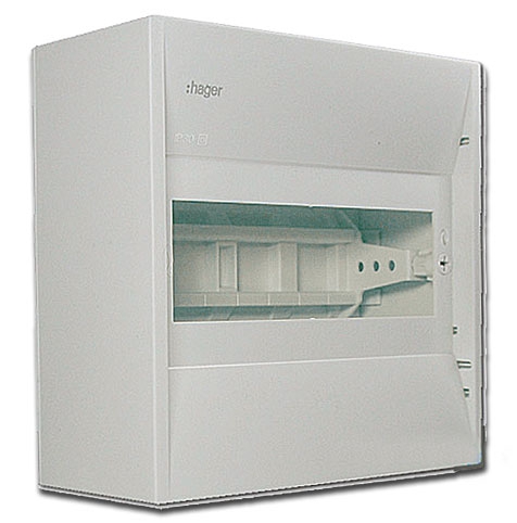 AP-Miniverteiler 1-reihig 8 PLE / IP 30 / 30 V / inkl. 2 x 4 PE/N-Klemmen