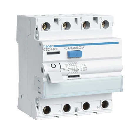 FI-Schalter 4-polig 40A / 100 mA / Typ AC