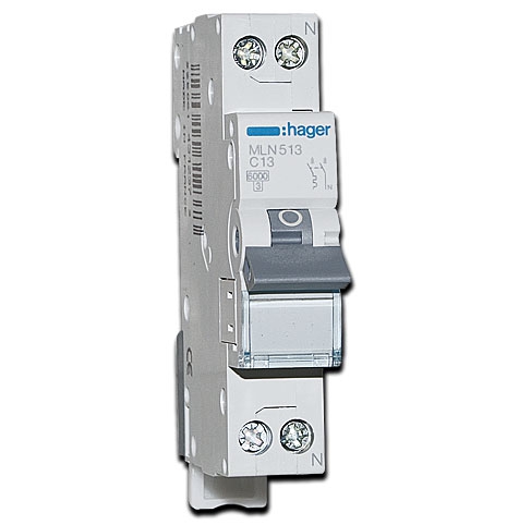 Leitungsschutzschalter 1-polig / 13A / 6kA C / 1P+N Schmalbau