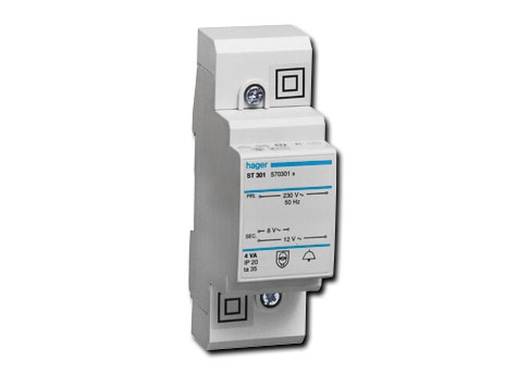 Klingeltrafo 230V / 8V + 12V / 4VA / 2PLE