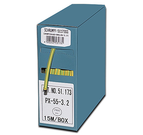 PX-55 Schrumpfschlauch 15 m / 3,2 - 1,6 mm / 0,40 mit Abrollbox