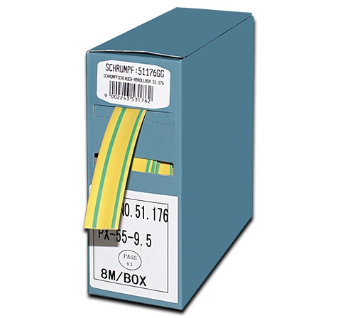 PX-55 Schrumpfschlauch 08 m / 9,5 - 4,8 mm / 0,60 mit Abrollbox