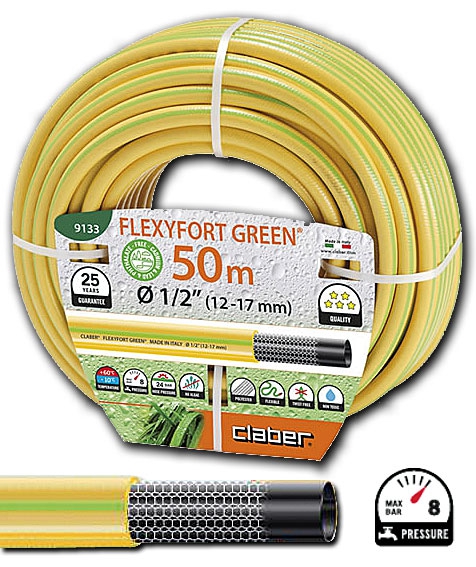 Schlauch FLEXYFORT GREEN® Ø 1/2 Zoll / 50m / (12-17 mm) 9133