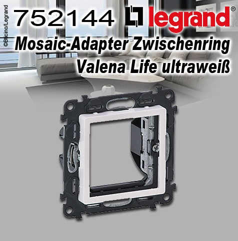Legrand Mosaic-Adapter Zwischenring Valena Life ultraweiß