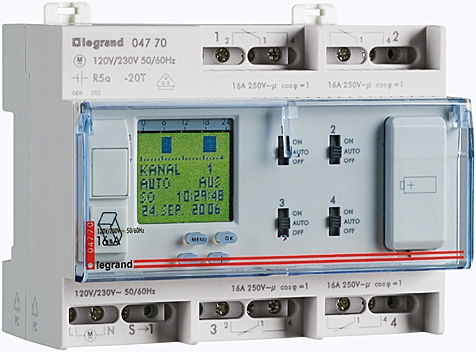 Digitale Verteilereinbauuhr AstroRex DY64 120-230V 50/60 Hz