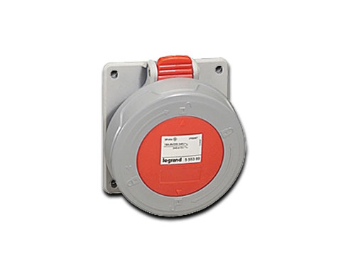 Legrand CEE-Anbausteckdose P17 Tempra Pro / 4-polig, 3P + PE / 32 A Flansch 94 x 84 mm - 380/415 V~ Schutzart IP66/67