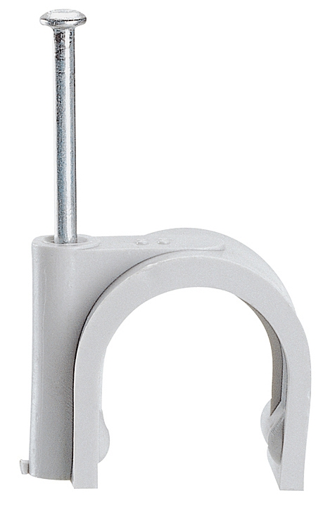 Nagelschelle für Kabel Ø 22mm grau