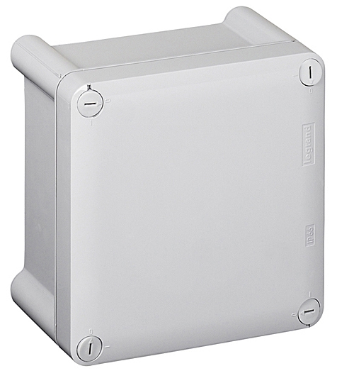 Abzweigdose quadratisch 130x130x74mm, glatt, grau 750° IP66 IK08