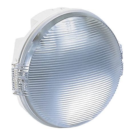 Feuchtraum-Leuchte rund 100W GlühlampenE27 weiss Koro