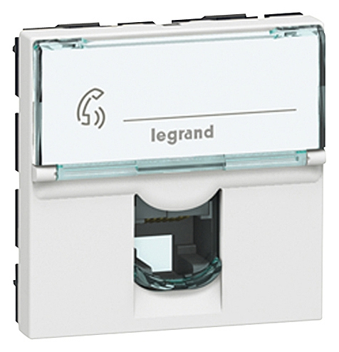 Tel.dose 1f. RJ11 1mod ws Mosaic