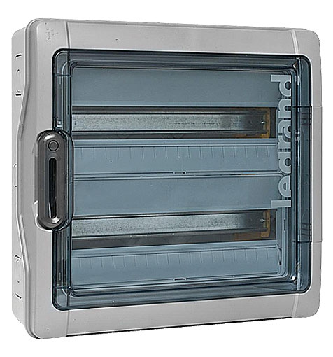 Legrand PLEXO3 Feuchtraum AP-Verteiler 2-reihig / 36 Module / IP65 (transparente Türen)