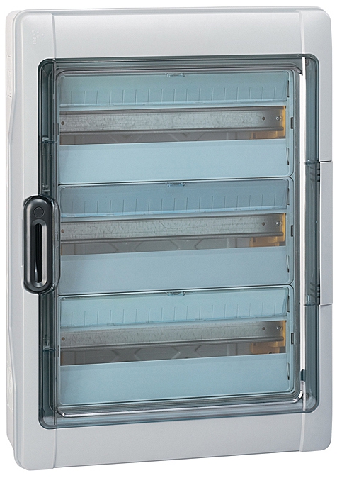 Legrand PLEXO3 Feuchtraum AP-Verteiler 3-reihig / 54 Module / IP65 (transparente Türen)