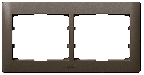 Rahmen 2-fach waagerecht Galea dark bronze