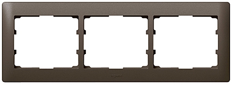 Rahmen 3-fach waagerecht Galea dark bronze