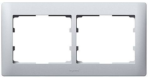 Rahmen 2-fach waagerecht Galea soft aluminium