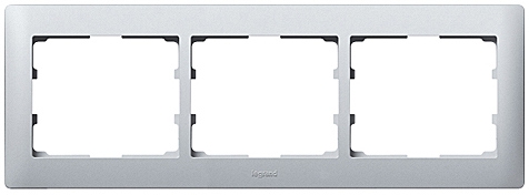 Rahmen 3-fach waagerecht Galea soft aluminium